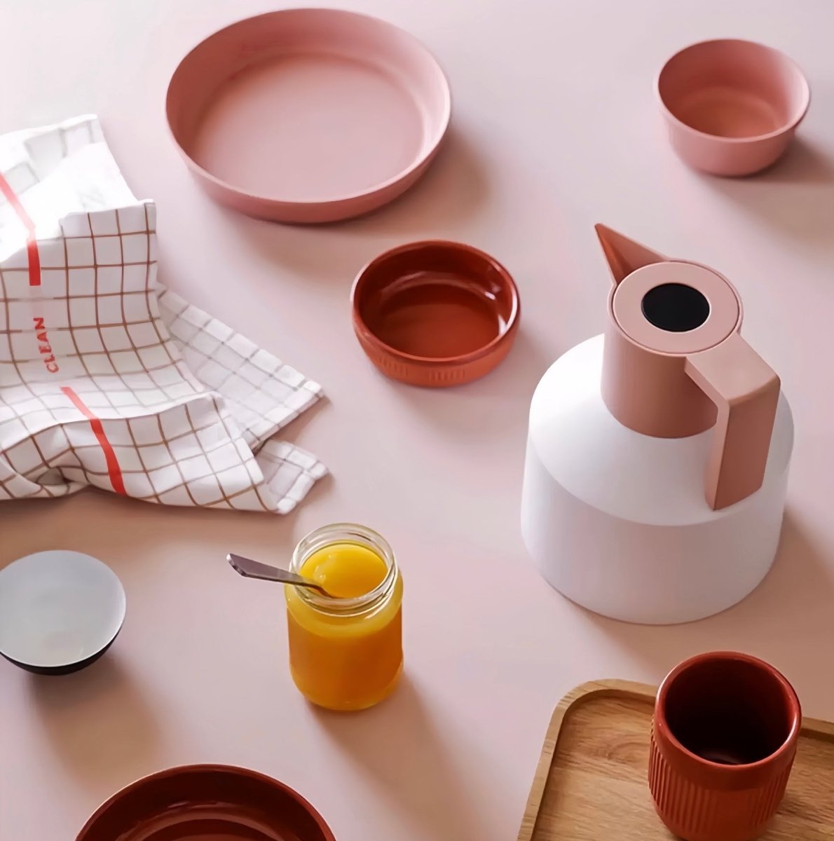 Insulated Geometric Water Pitcher - Large Thermal Jug for Cold or Hot Beverages-3